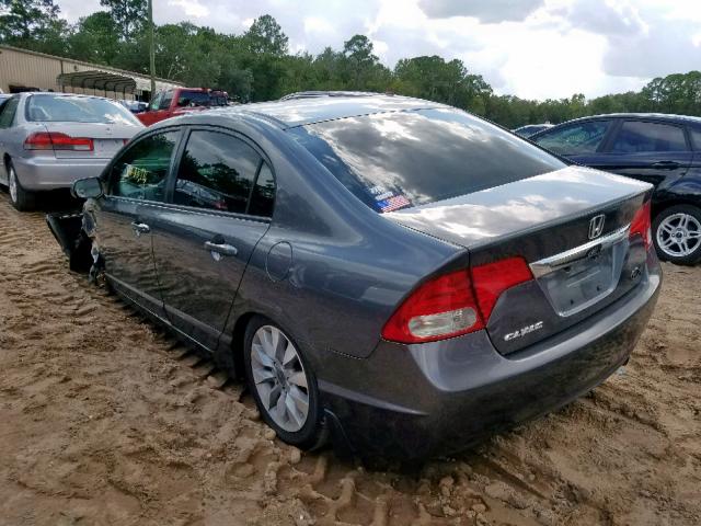 2HGFA1F88AH514557 - 2010 HONDA CIVIC EX GRAY photo 3