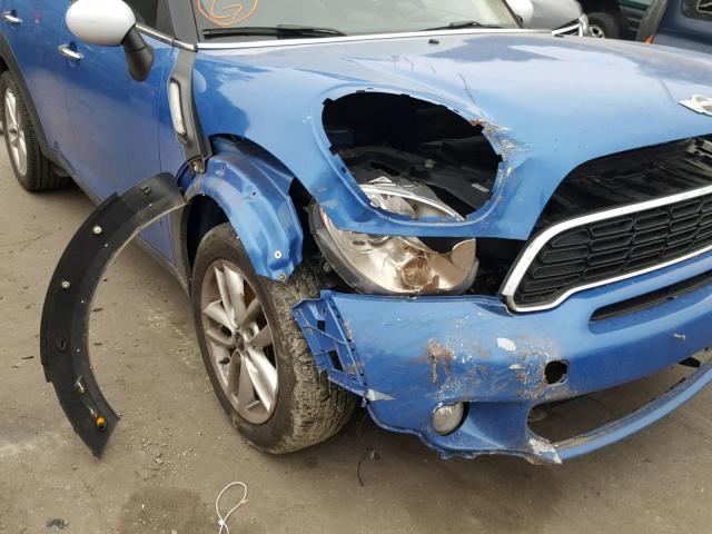 WMWZC5C55DWM15379 - 2013 MINI COOPER S C BLUE photo 9