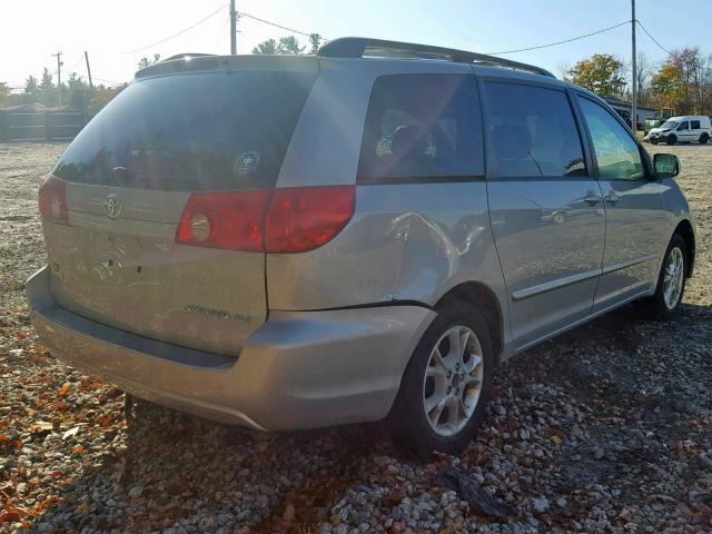 5TDZA22C46S423404 - 2006 TOYOTA SIENNA XLE SILVER photo 4