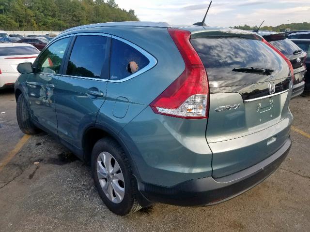 2HKRM3H78CH513597 - 2012 HONDA CR-V EXL GREEN photo 3