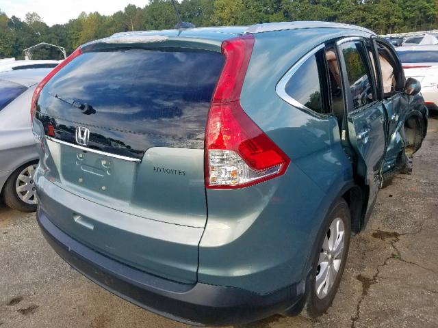 2HKRM3H78CH513597 - 2012 HONDA CR-V EXL GREEN photo 4