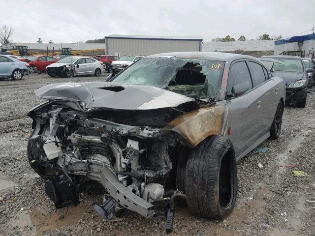 2C3CDXL93HH592879 - 2017 DODGE CHARGER SR GRAY photo 2