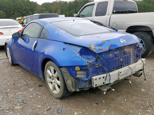 JN1AZ34D74M101577 - 2004 NISSAN 350Z COUPE BLUE photo 3