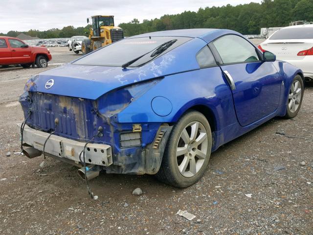 JN1AZ34D74M101577 - 2004 NISSAN 350Z COUPE BLUE photo 4