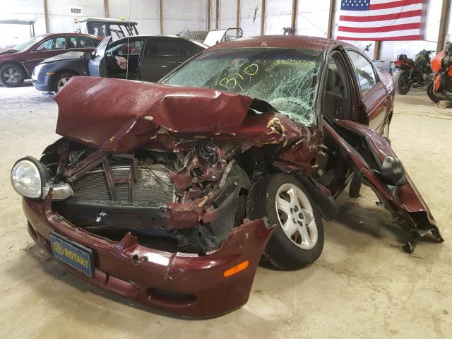 1B3ES46C92D505119 - 2002 DODGE NEON SE MAROON photo 2