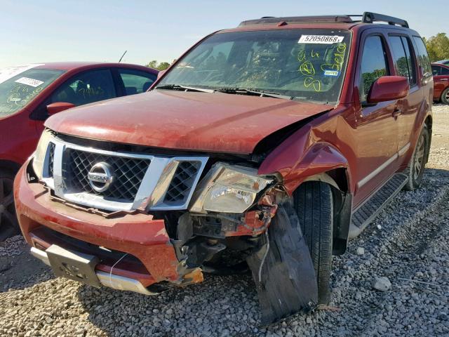 5N1AR18U48C601182 - 2008 NISSAN PATHFINDER BURGUNDY photo 2