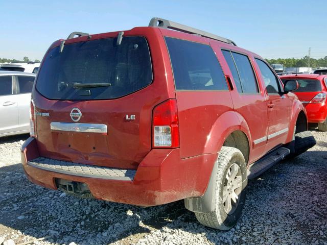 5N1AR18U48C601182 - 2008 NISSAN PATHFINDER BURGUNDY photo 4