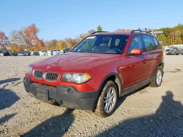 WBXPA73424WA77965 - 2004 BMW X3 2.5I RED photo 2