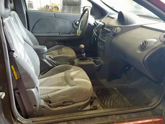 1G8AV12F63Z191012 - 2003 SATURN ION LEVEL ORANGE photo 5