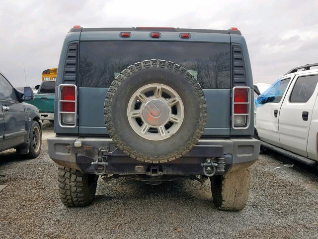 5GRGN23U65H103909 - 2005 HUMMER H2 TURQUOISE photo 10