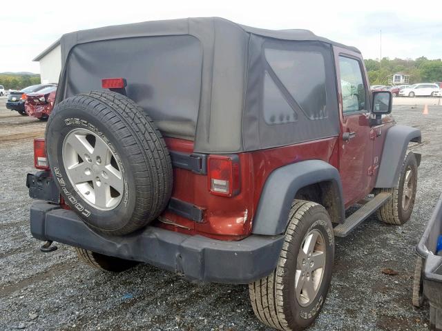 1J4FA241X9L786370 - 2009 JEEP WRANGLER X MAROON photo 4