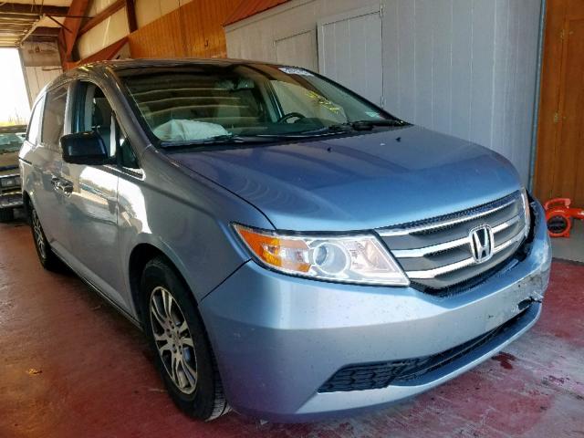 5FNRL5H67BB083757 - 2011 HONDA ODYSSEY EX BLUE photo 1