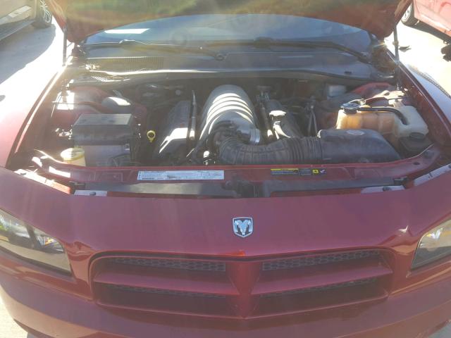 2B3KA73W56H347764 - 2006 DODGE CHARGER SR RED photo 7