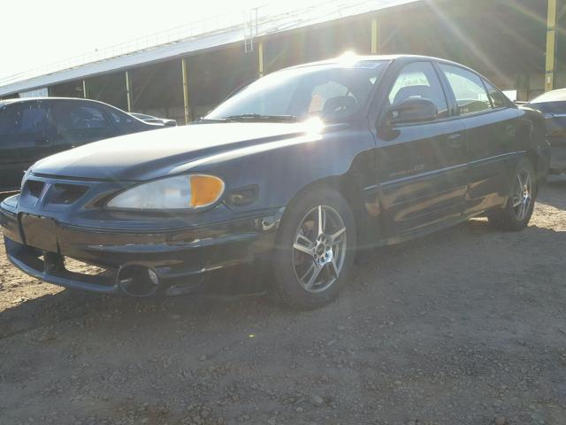 1G2NW52E31C177785 - 2001 PONTIAC GRAND AM G BLACK photo 2