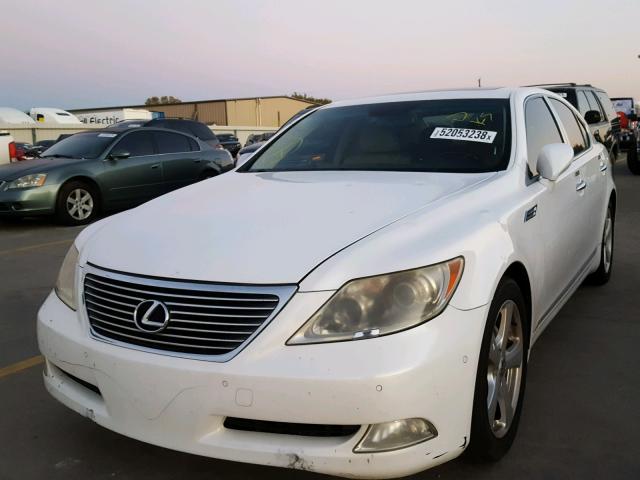 JTHBL46F675025077 - 2007 LEXUS LS 460 WHITE photo 2