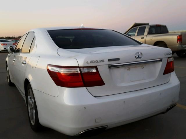 JTHBL46F675025077 - 2007 LEXUS LS 460 WHITE photo 3