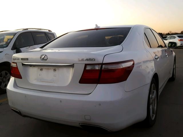 JTHBL46F675025077 - 2007 LEXUS LS 460 WHITE photo 4