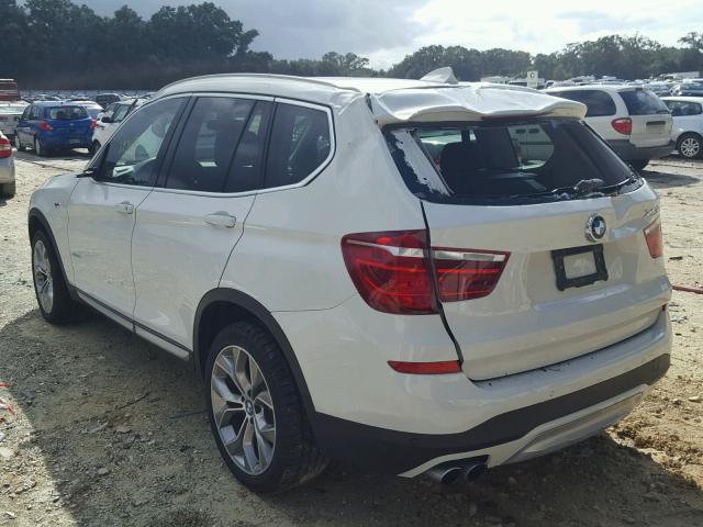 5UXWX9C50G0D77649 - 2016 BMW X3 XDRIVE2 WHITE photo 3