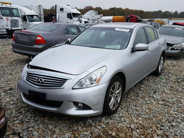 JN1CV6ARXCM974440 - 2012 INFINITI G37 SILVER photo 2