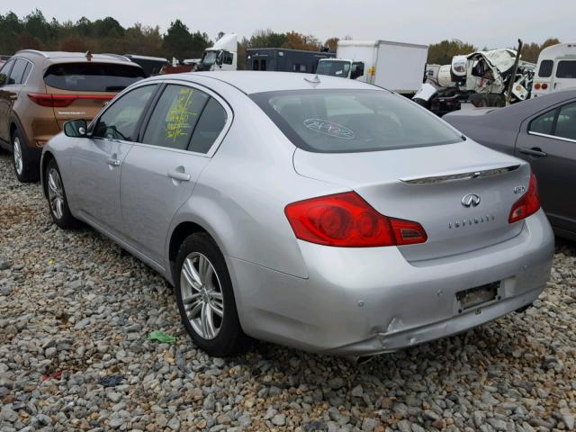 JN1CV6ARXCM974440 - 2012 INFINITI G37 SILVER photo 3