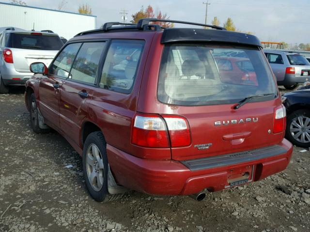 JF1SF65642H754018 - 2002 SUBARU FORESTER S RED photo 3