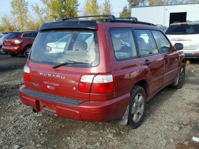 JF1SF65642H754018 - 2002 SUBARU FORESTER S RED photo 4