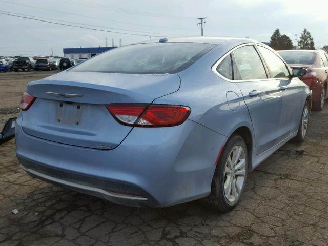 1C3CCCAB2FN713505 - 2015 CHRYSLER 200 LIMITE BLUE photo 4