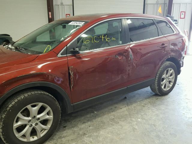 JM3TB2CA6C0356732 - 2012 MAZDA CX-9 MAROON photo 9