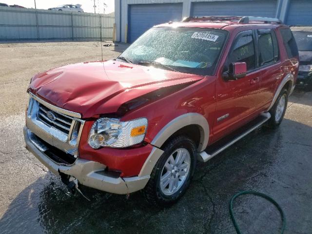 1FMEU74E47UA59012 - 2007 FORD EXPLORER E RED photo 2