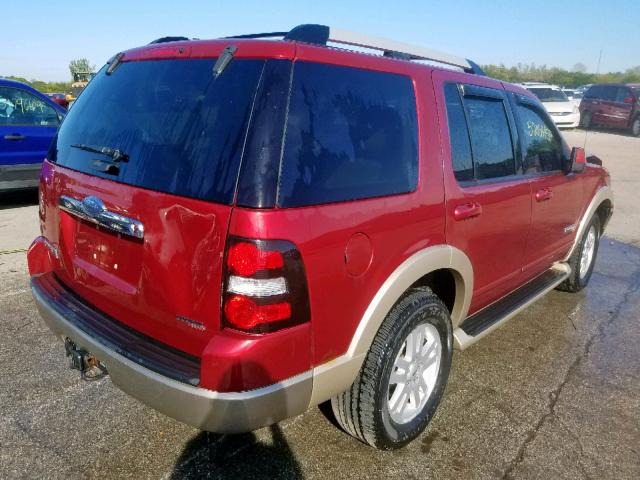 1FMEU74E47UA59012 - 2007 FORD EXPLORER E RED photo 4