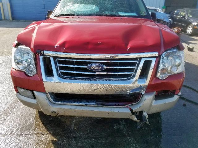 1FMEU74E47UA59012 - 2007 FORD EXPLORER E RED photo 9