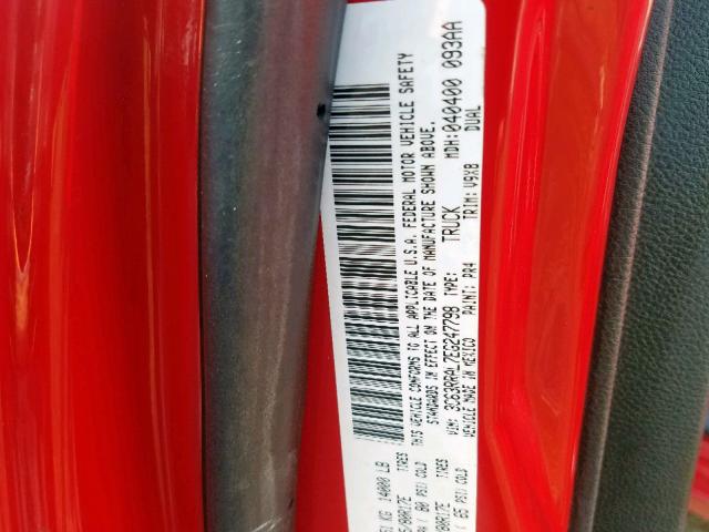 3C63RRAL7EG247798 - 2014 RAM 3500 ST RED photo 10