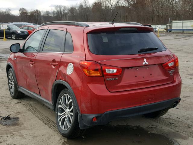 JA4AR4AW9GZ023605 - 2016 MITSUBISHI OUTLANDER RED photo 3