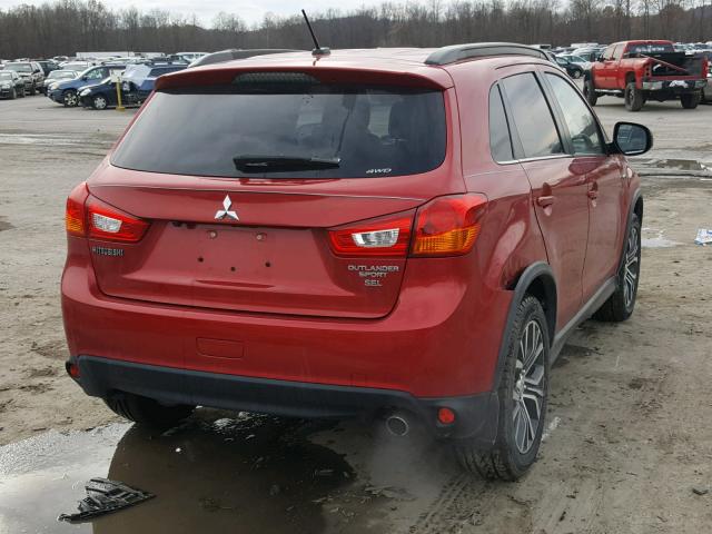 JA4AR4AW9GZ023605 - 2016 MITSUBISHI OUTLANDER RED photo 4