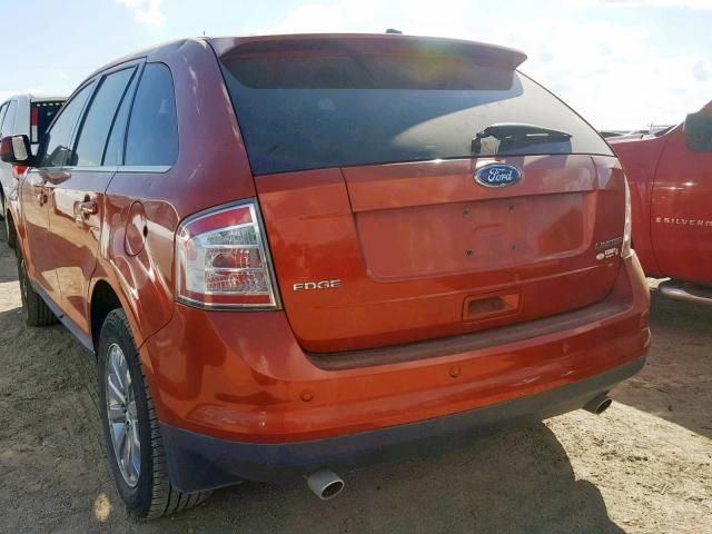 2FMDK39C98BA89485 - 2008 FORD EDGE LIMIT ORANGE photo 3