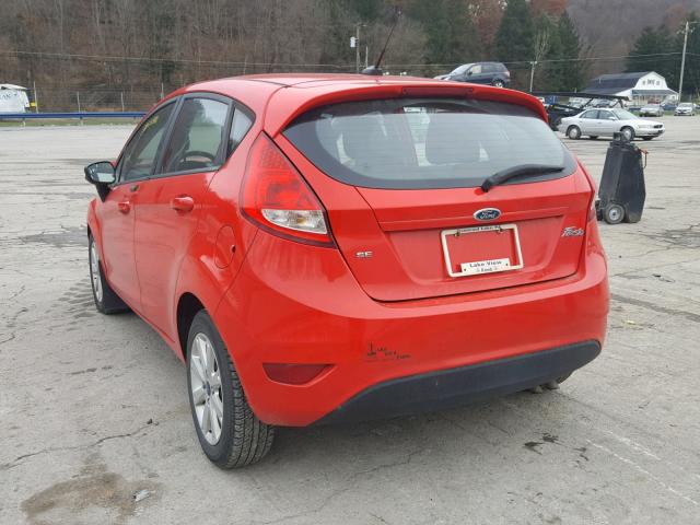 3FADP4EJ0CM137372 - 2012 FORD FIESTA SE RED photo 3