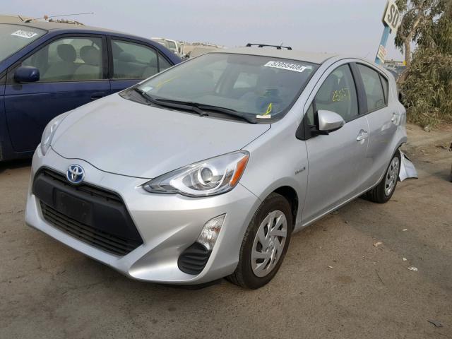 JTDKDTB33G1123673 - 2016 TOYOTA PRIUS C SILVER photo 2