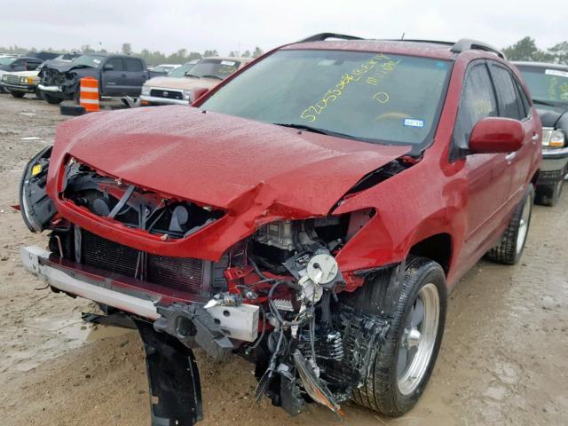 JTJGW31U382008882 - 2008 LEXUS RX 400H RED photo 2