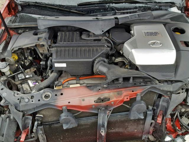 JTJGW31U382008882 - 2008 LEXUS RX 400H RED photo 7