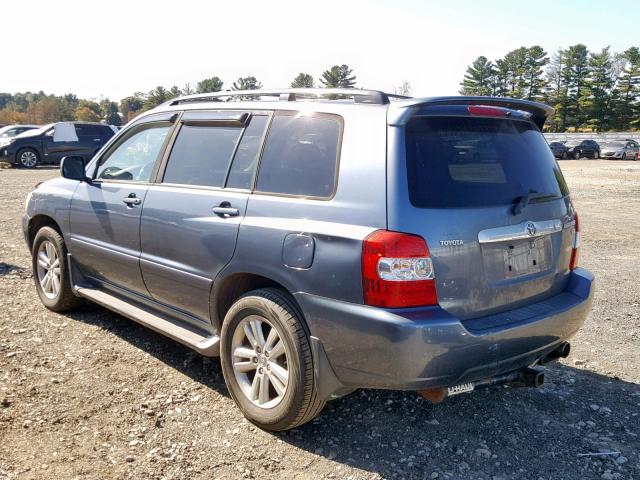 JTEDW21A660004013 - 2006 TOYOTA HIGHLANDER BLUE photo 3