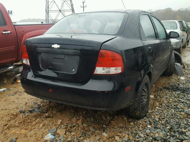 KL1TG526X5B386744 - 2005 CHEVROLET AVEO LT BLACK photo 4