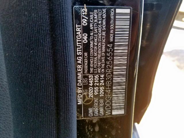 WDDGF4HB3DR256554 - 2013 MERCEDES-BENZ C 250 BLACK photo 10