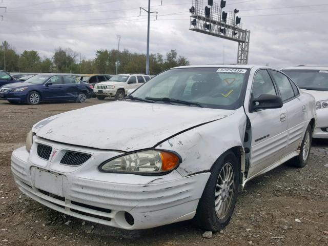 1G2NF52T31M509944 - 2001 PONTIAC GRAND AM S WHITE photo 2