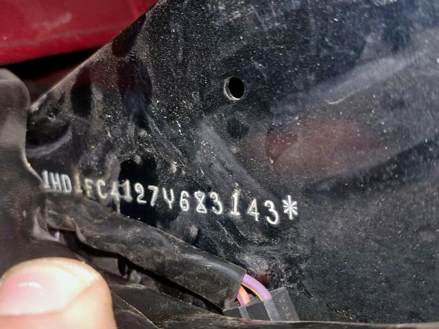 1HD1FC4127Y683143 - 2007 HARLEY-DAVIDSON FLHTCUI BURGUNDY photo 10