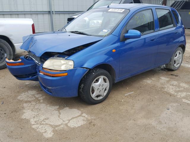 KL1TD62684B256278 - 2004 CHEVROLET AVEO BLUE photo 2