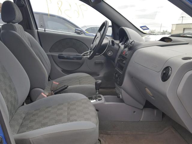 KL1TD62684B256278 - 2004 CHEVROLET AVEO BLUE photo 5