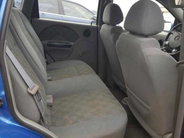 KL1TD62684B256278 - 2004 CHEVROLET AVEO BLUE photo 6