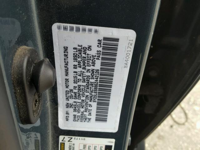 5Y2SL65886Z442126 - 2006 PONTIAC VIBE GRAY photo 10