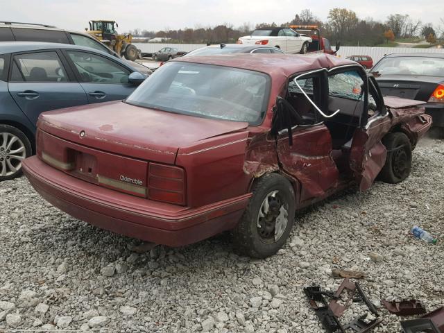 1G3AG54N5P6397893 - 1993 OLDSMOBILE CUTLASS CI BURGUNDY photo 4