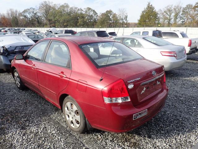 KNAFE121885547486 - 2008 KIA SPECTRA EX RED photo 3